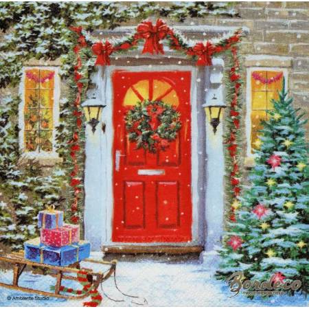 Serwetka do decoupage AMBIENTE święta Bożego Narodzenia 33x33